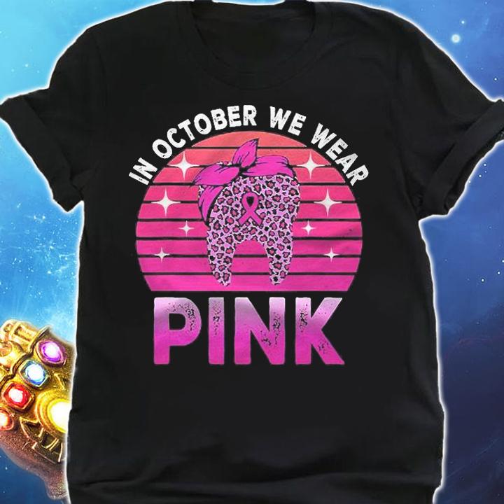 Tooth Leopard In October We Wear Pink Breast Cancer Awareness t-shirt shirt