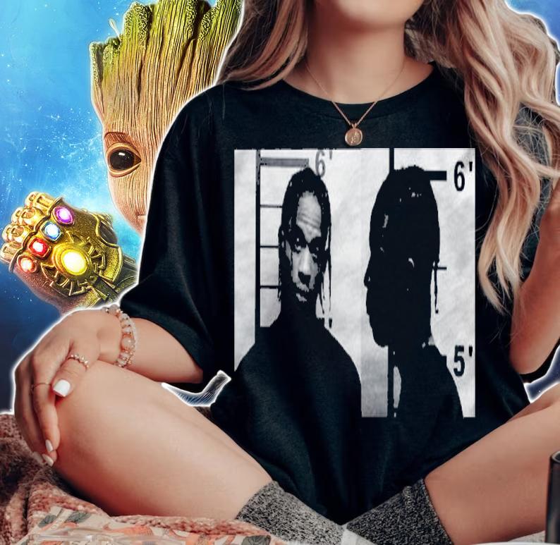 Travis Scott Mugshot Rap Fans Shirt woman shirt