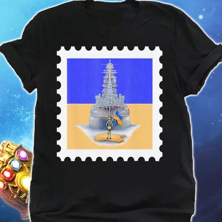 Ukraine Postage Stamp Soldier Flag Pride T-Shirt shirt