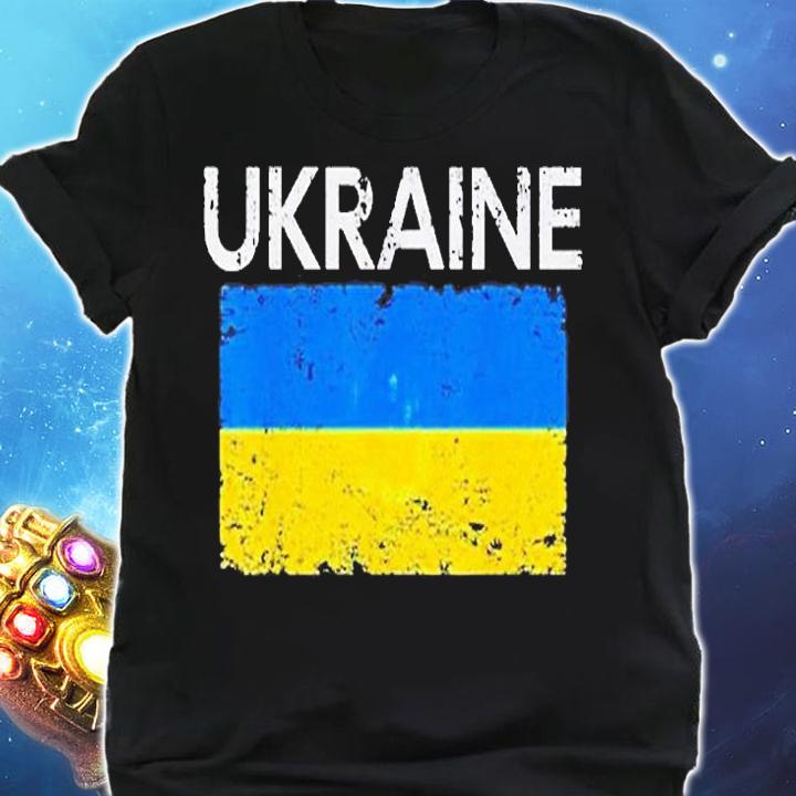 Vintage Ukraine Ukrainian Flag I Support Ukraine T-Shirt shirt