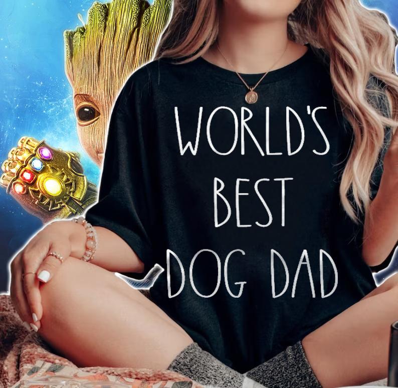 Worlds Best Dog Dad Rae Dunn Style Shirt Dog Dad T-shirt woman shirt