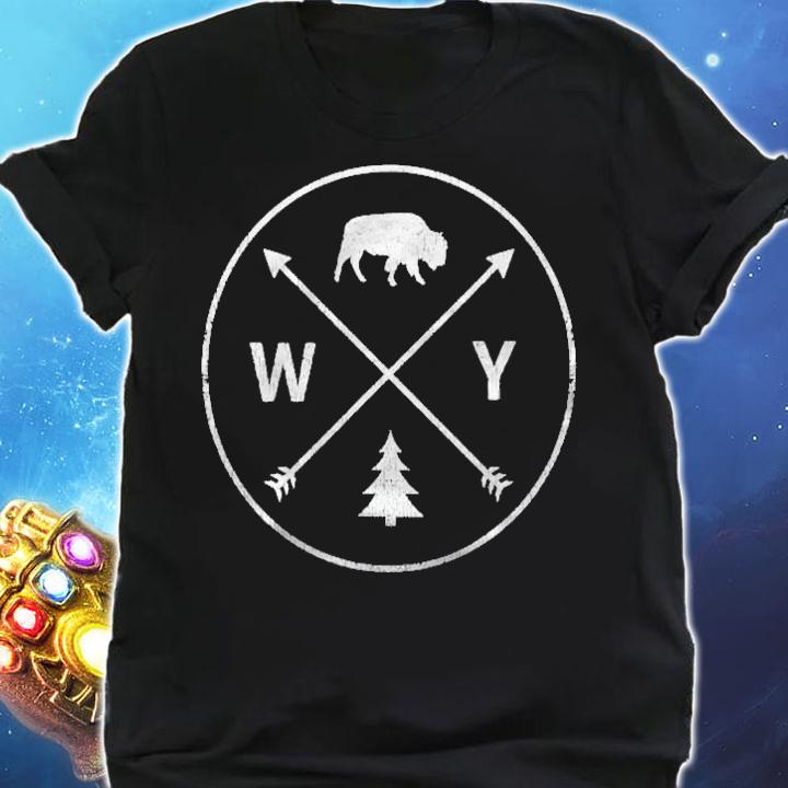 Wyoming Logo Bison Buffalo Arrows Souvenir State Hometown shirt shirt