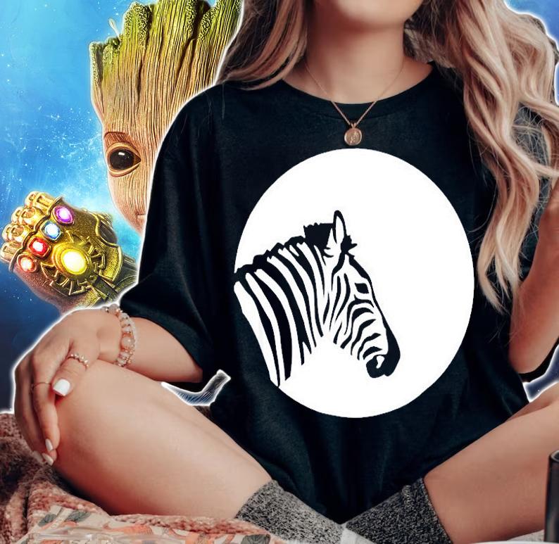 Zebra Moon T-Shirt woman shirt