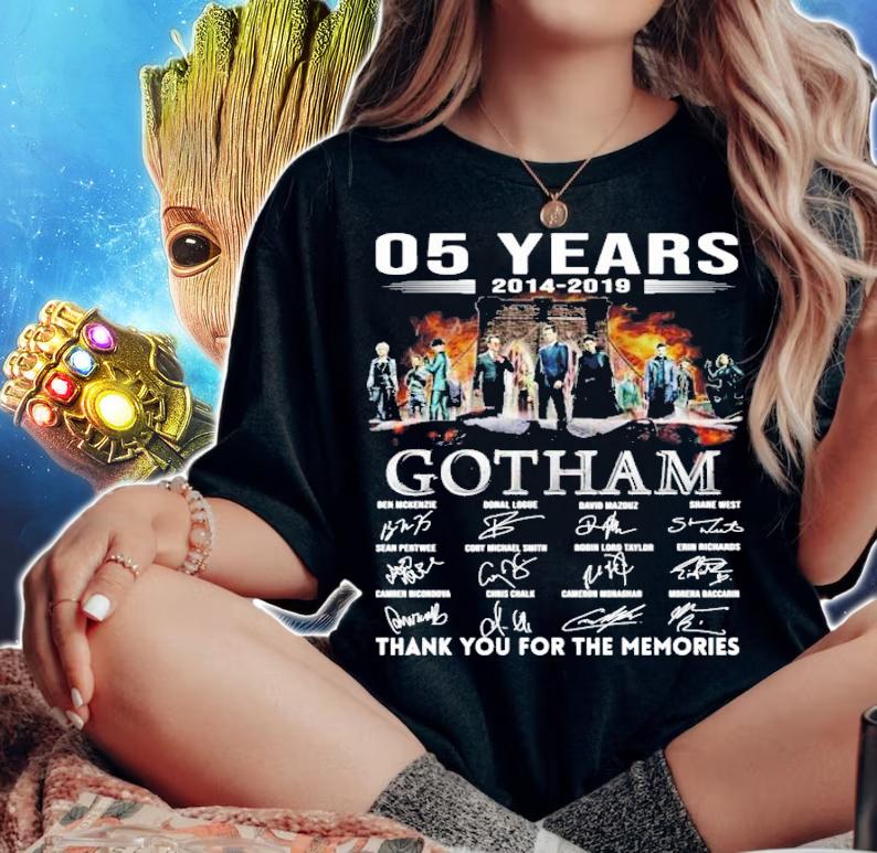 05 years 2014 2019 Gotham thank you for the memories t-shirt woman shirt