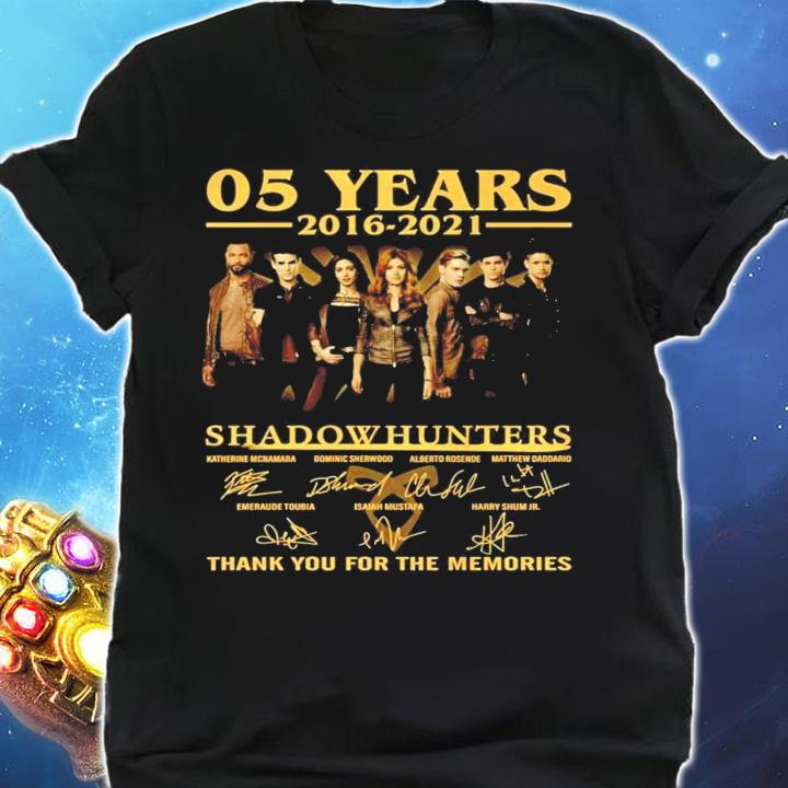 05 years 2016 2021 Shadowhunters signature t-shirt shirt