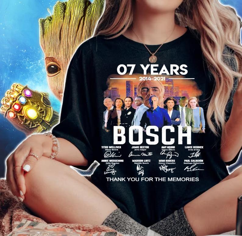 07 years 2014 2021 Bosch signatures thank you for the memories t-shirt woman shirt