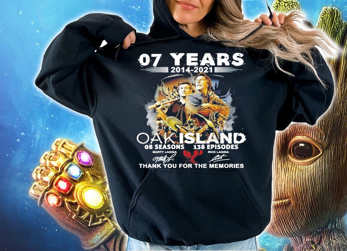 07 years 2014 2021 The Curse Of Oak Island signatures t-shirt hoodie