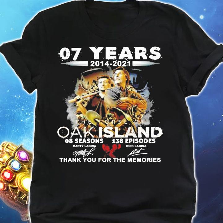 07 years 2014 2021 The Curse Of Oak Island signatures t-shirt shirt