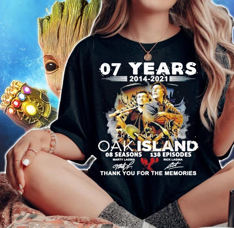 07 years 2014 2021 The Curse Of Oak Island signatures t-shirt woman shirt