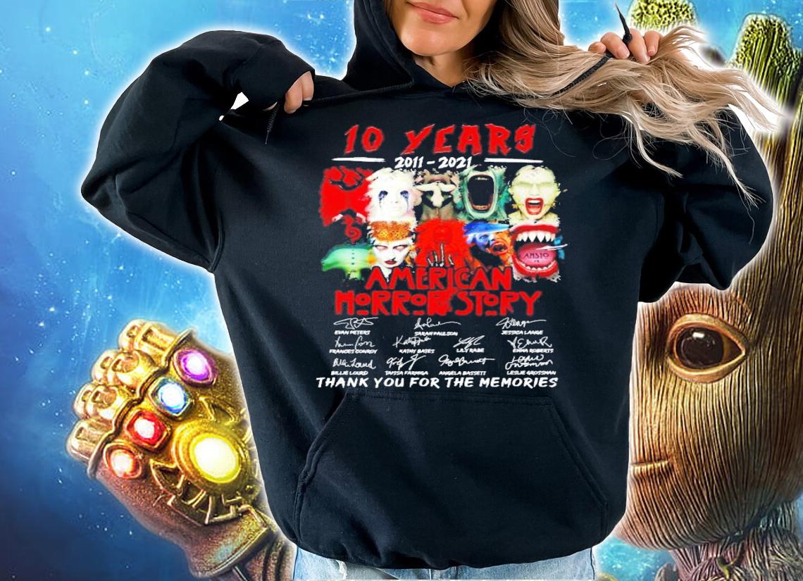 10 years 2011 2021 American Horror Story signatures t-shirt hoodie