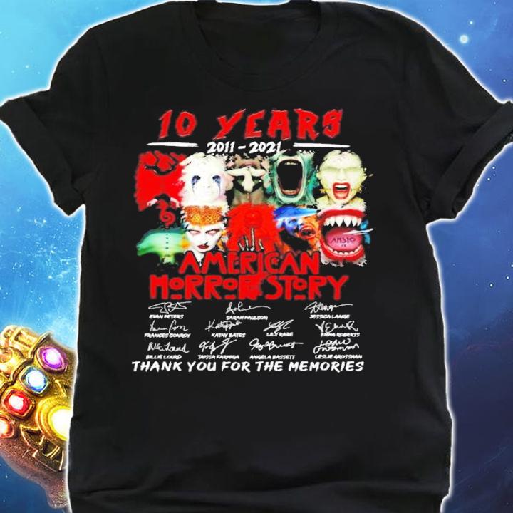 10 years 2011 2021 American Horror Story signatures t-shirt shirt