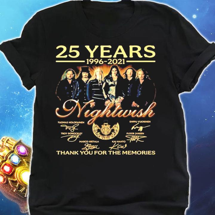 25 years 1996-2021 Nightwish signatures t-shirt shirt