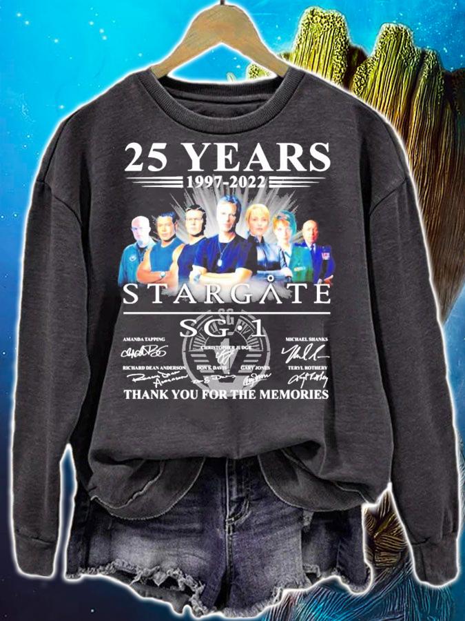 25 years 1997-2022 Stargate SG1 signatures t-shirt sweatshirt