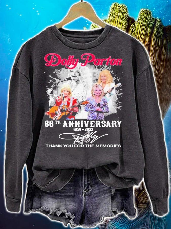 Dolly Parton 66th anniversary 1956-2022 signature thank you for the memories shirt sweatshirt