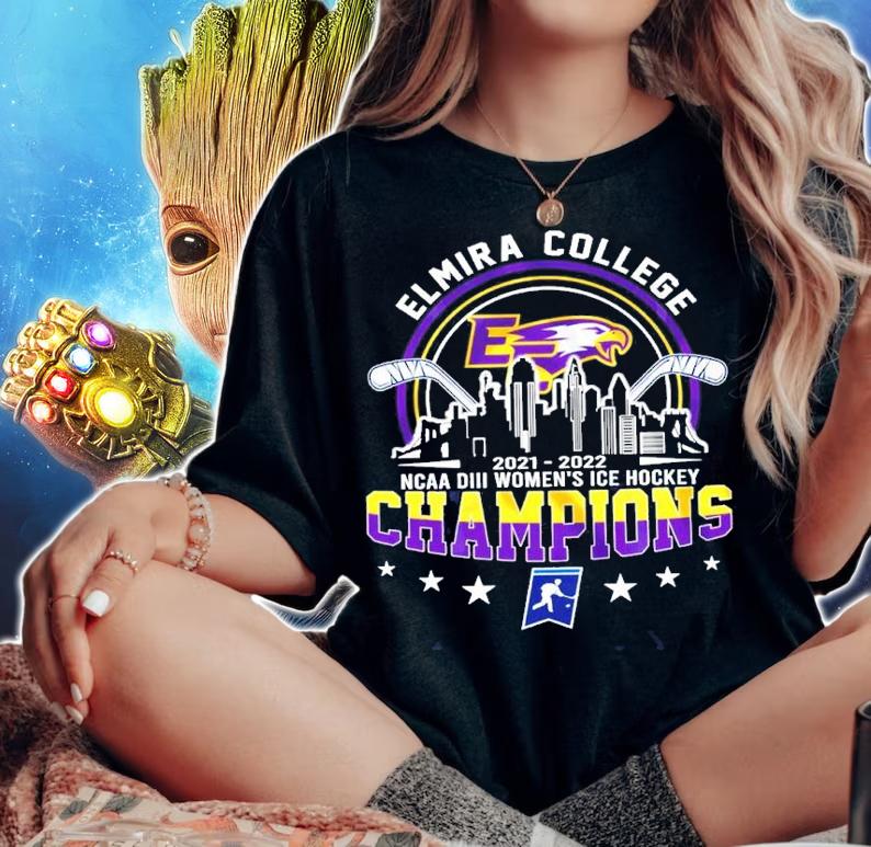 Elmira College 2022 NCAA DIII Women's Ice Hockey Champions 2021-2022 Shirt woman shirt
