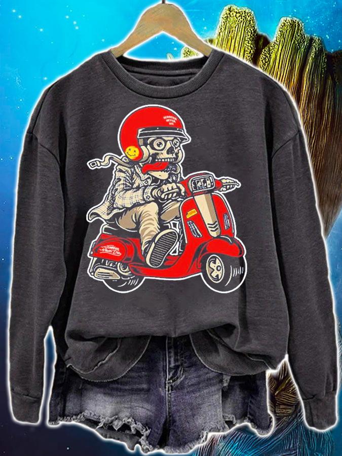 etro Skull With Scooter T-Shirt sweatshirt