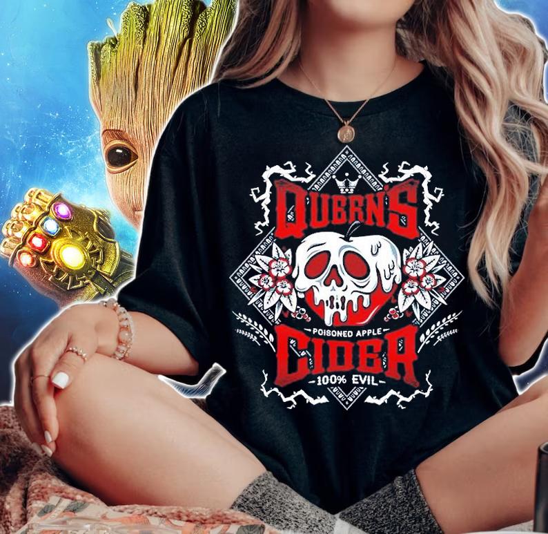 Evil Queen Cider Poisoned Apple Goth Witch T-Shirt woman shirt