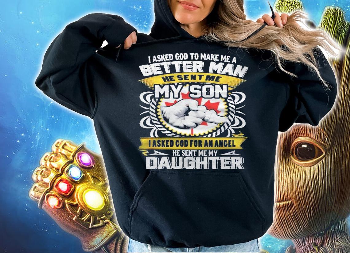 Fathers Day He Sent Me Son And Daughter Shirt hoodie
