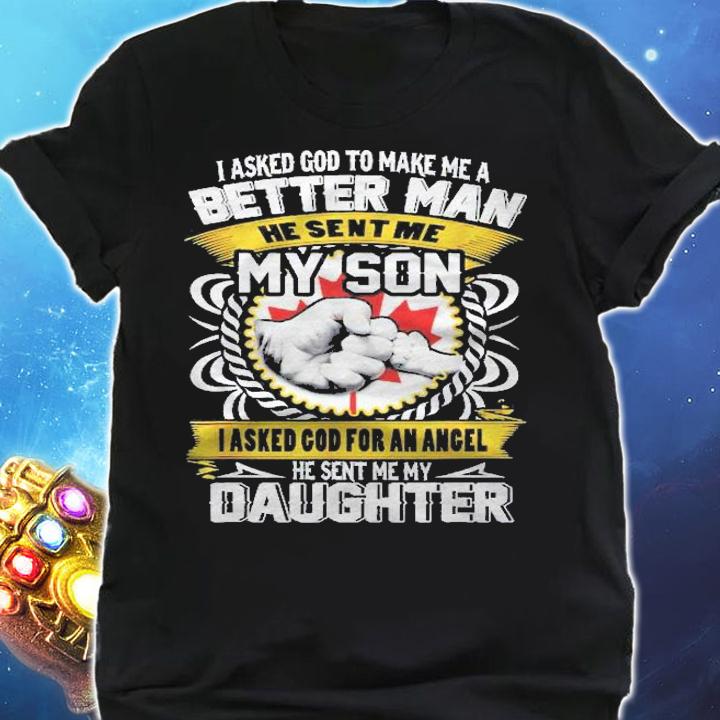 Fathers Day He Sent Me Son And Daughter Shirt shirt