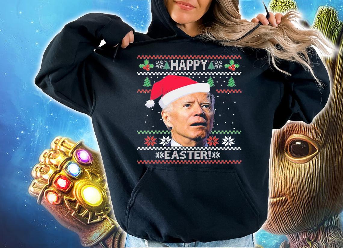 Funny Joe Biden Happy Easter Ugly Christmas Holiday T-Shirt hoodie