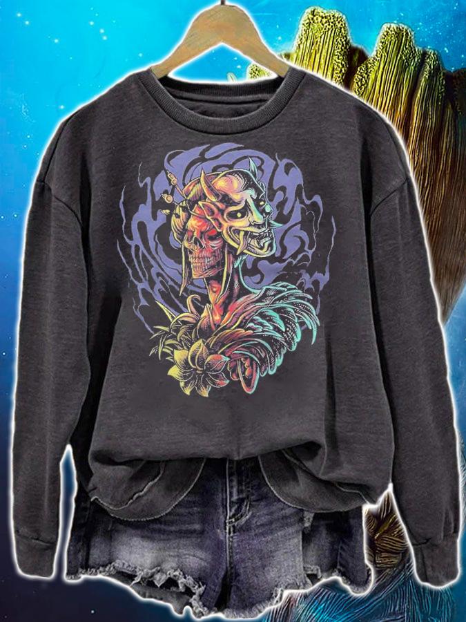 Geisha Oni Skull Shirt sweatshirt