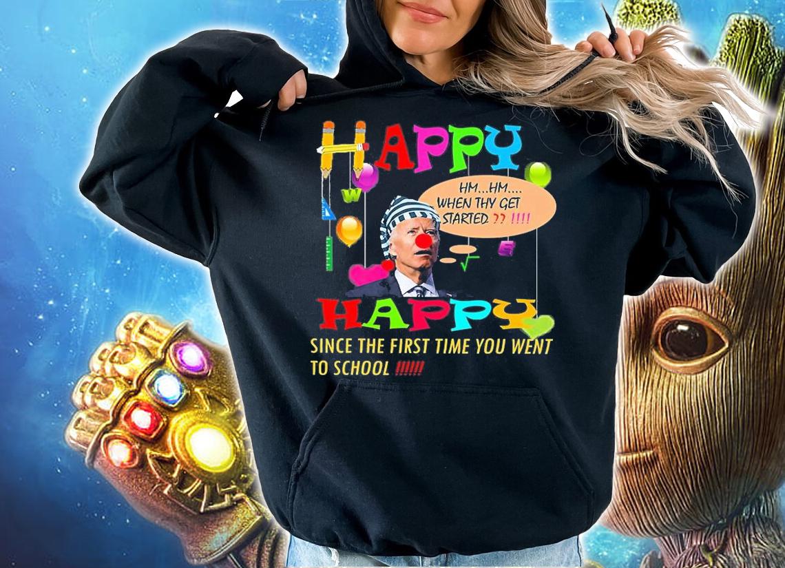 Happy 100 Day Of School Students Funny Biden T-Shirt hoodie