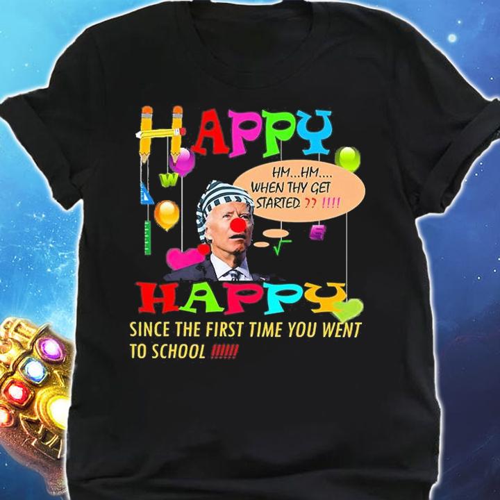 Happy 100 Day Of School Students Funny Biden T-Shirt shirt
