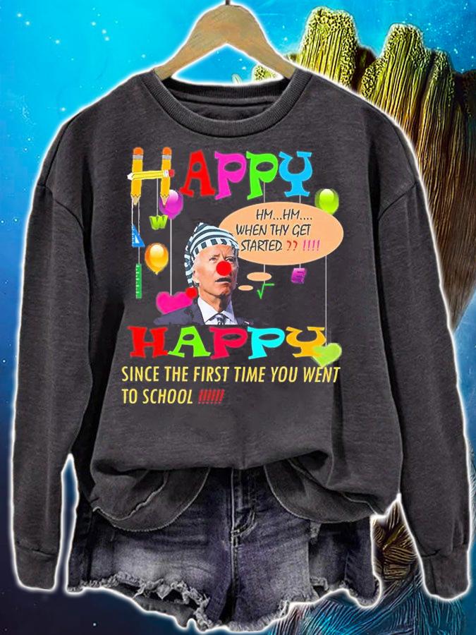 Happy 100 Day Of School Students Funny Biden T-Shirt sweatshirt