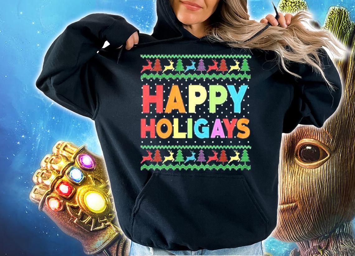 Happy Holigays Ugly Christmas Shirt hoodie
