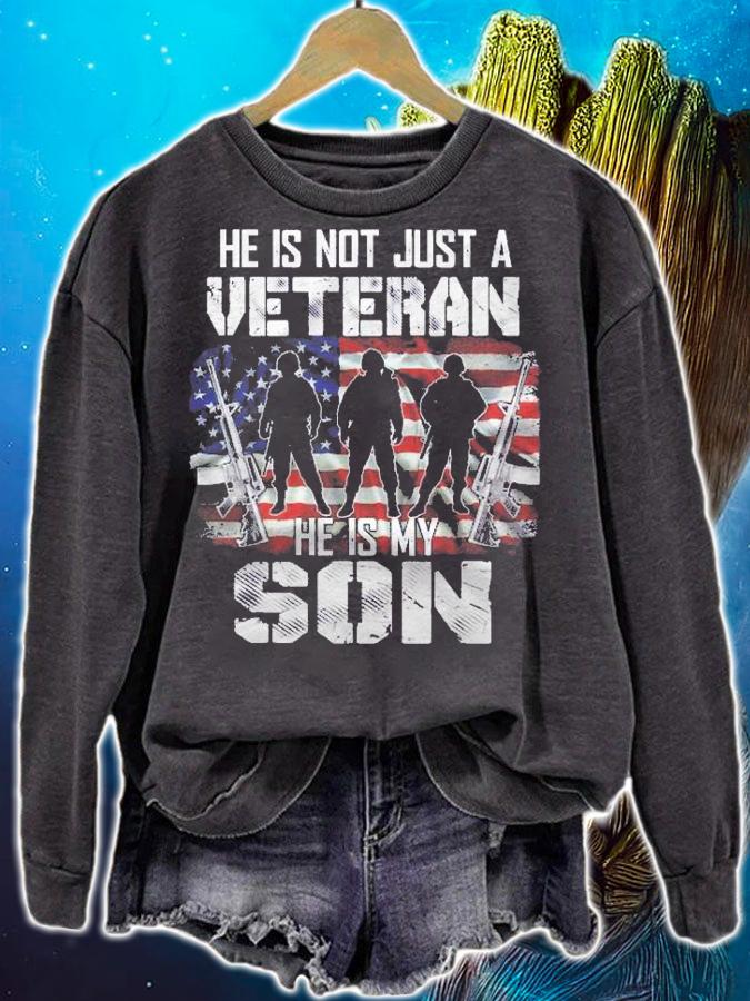 He Is Not Just A Veteran He Is My Son Shirt Mens Veteran Shirt sweatshirt