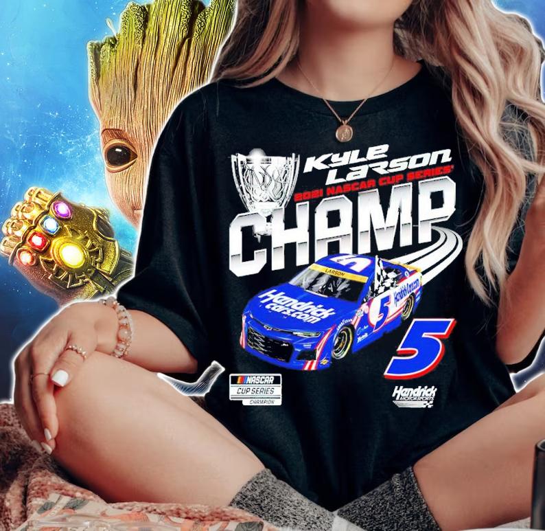 Kyle Larson Hendrick Motorsports Team Collection 2021 NASCAR Cup Series Champion Shirt woman shirt