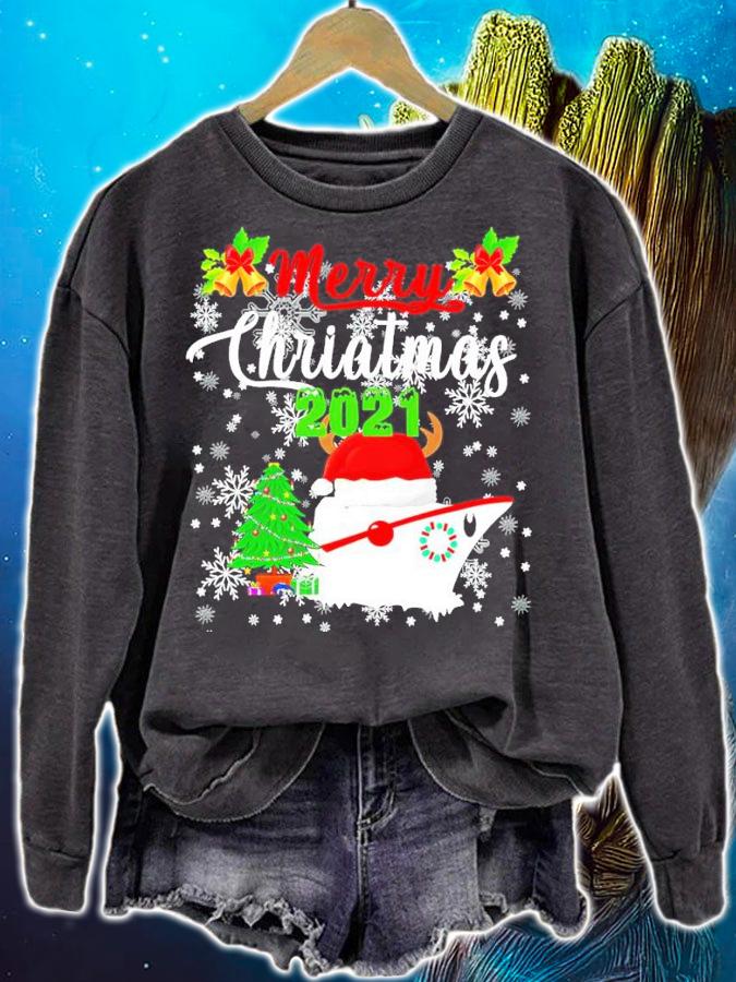 Merry Christmas 2021 Boat shirt sweatshirt
