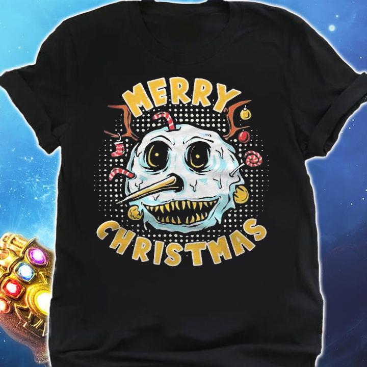 Merry Christmas scary snowman T-shirt shirt