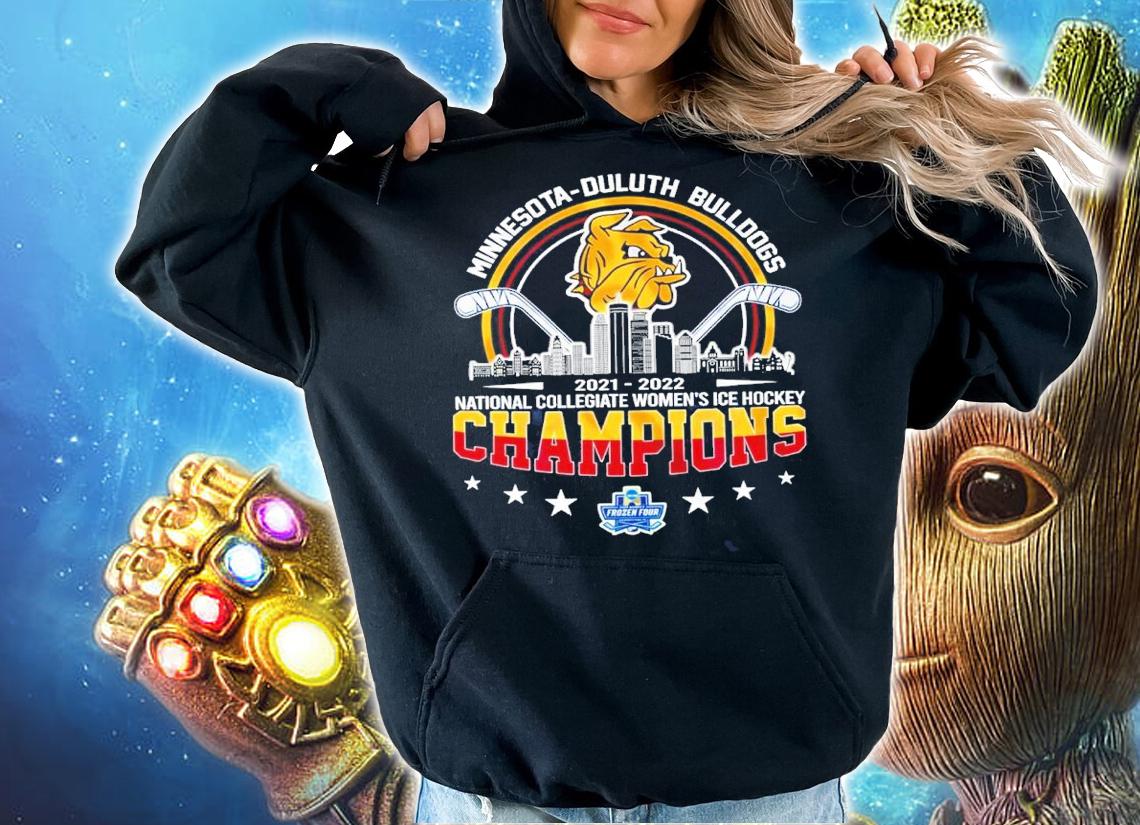 Minnesota-Duluth Bulldogs National Collegiate Women's Ice Hockey Champions 2021-2022 Shirt hoodie