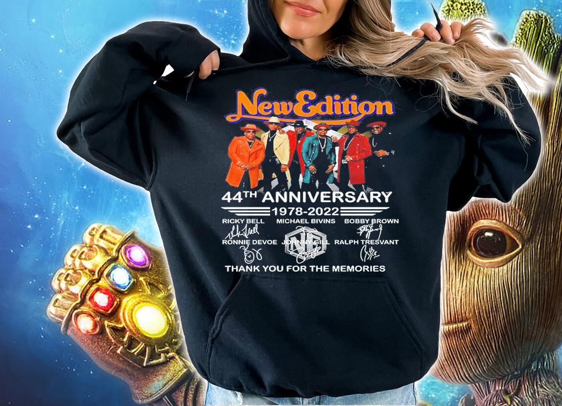 New Edition 44th Anniversary 1978 2022 Signatures Thank You For The Memories T-Shirt hoodie