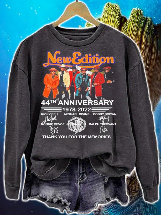 New Edition 44th Anniversary 1978 2022 Signatures Thank You For The Memories T-Shirt sweatshirt