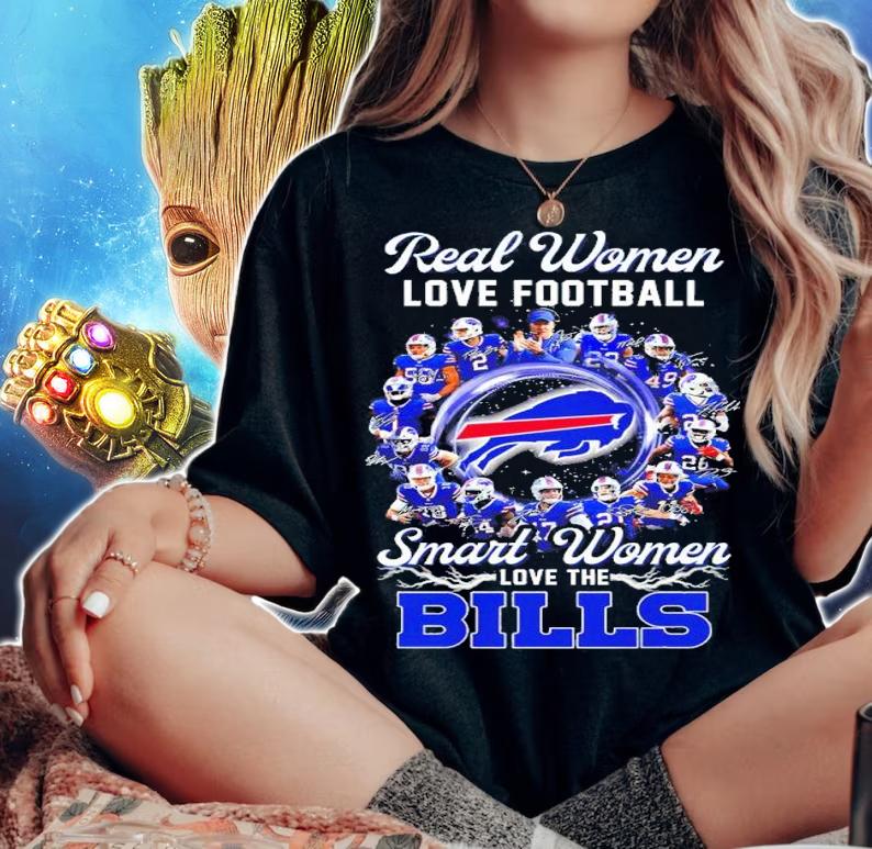 Real Women Love Football Smart Women Love The Bills Signatures Shirt woman shirt