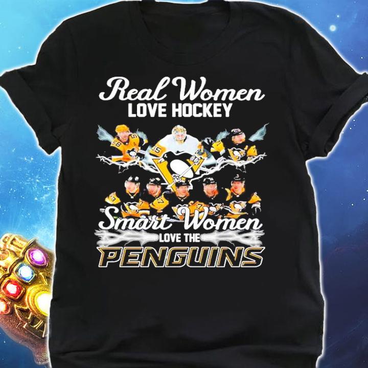 Real Women Love Hockey Smart Women Love The Pittsburgh Penguins Shirt shirt
