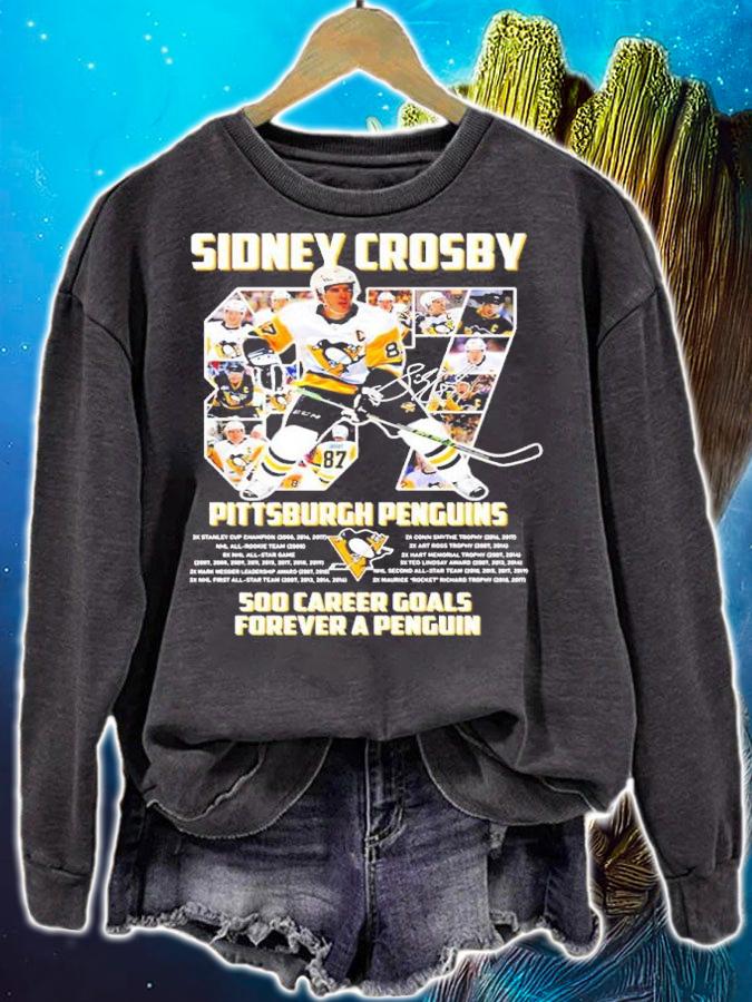Sidney Crosby Pittsburgh Penguins signatures shirt sweatshirt