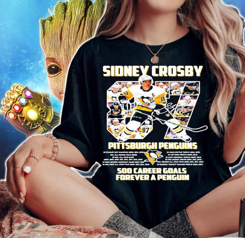 Sidney Crosby Pittsburgh Penguins signatures shirt woman shirt
