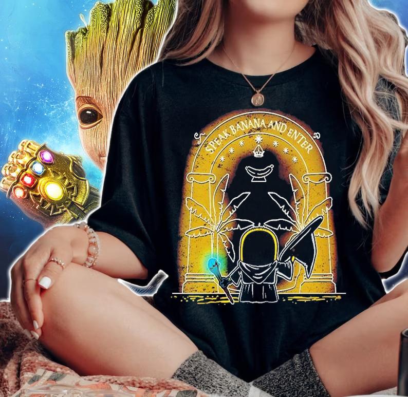 Speak Banana And Enter The Lord Of The Rings T-Shirt woman shirt