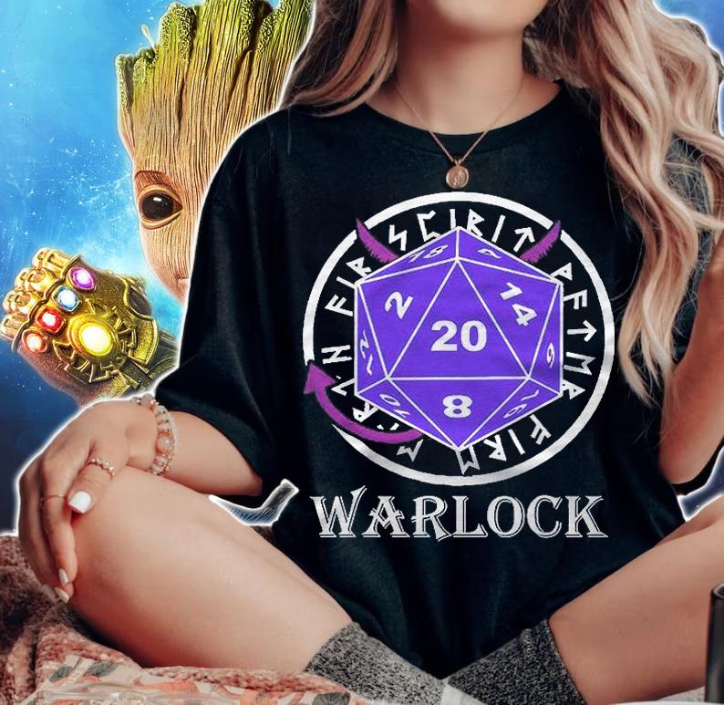 Tabletop Rpg Roleplay Gaming  Dungeons & Dragons Warlock Shirt woman shirt