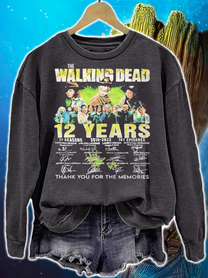 The Walking Dead 12 years 2010-2022 thank you for the memories signatures T-shirt sweatshirt