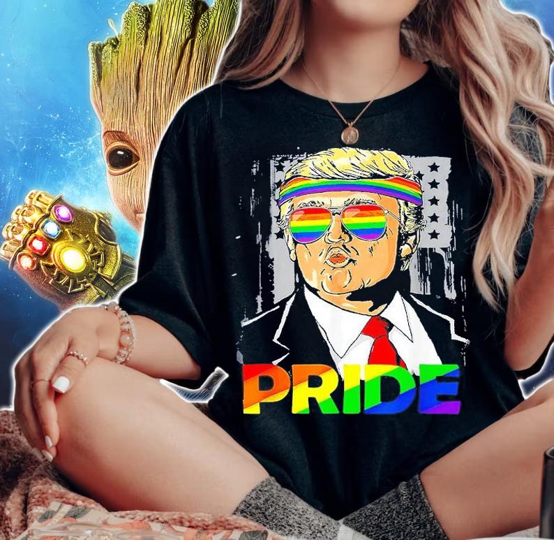 Trump LGBT Gay Pride Month Lesbian Bisexual Transgender T-Shirt woman shirt