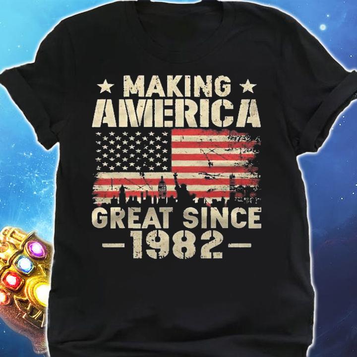 Vintage Making America Great Since 1982 Retro 39Th Birthday Shirt shirt