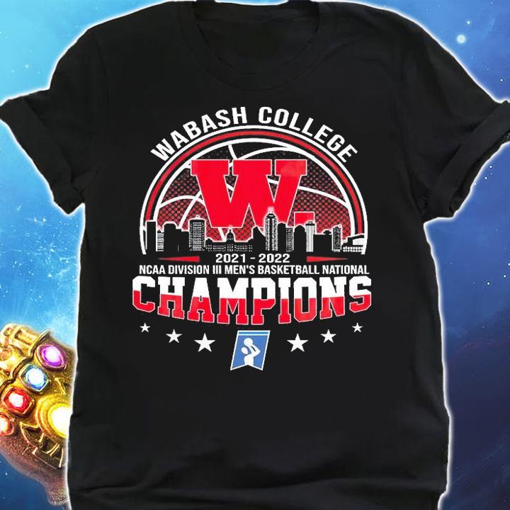 Wabash College 2022 NCAA Division III Men's Basketball National Champions T-Shirt shirt