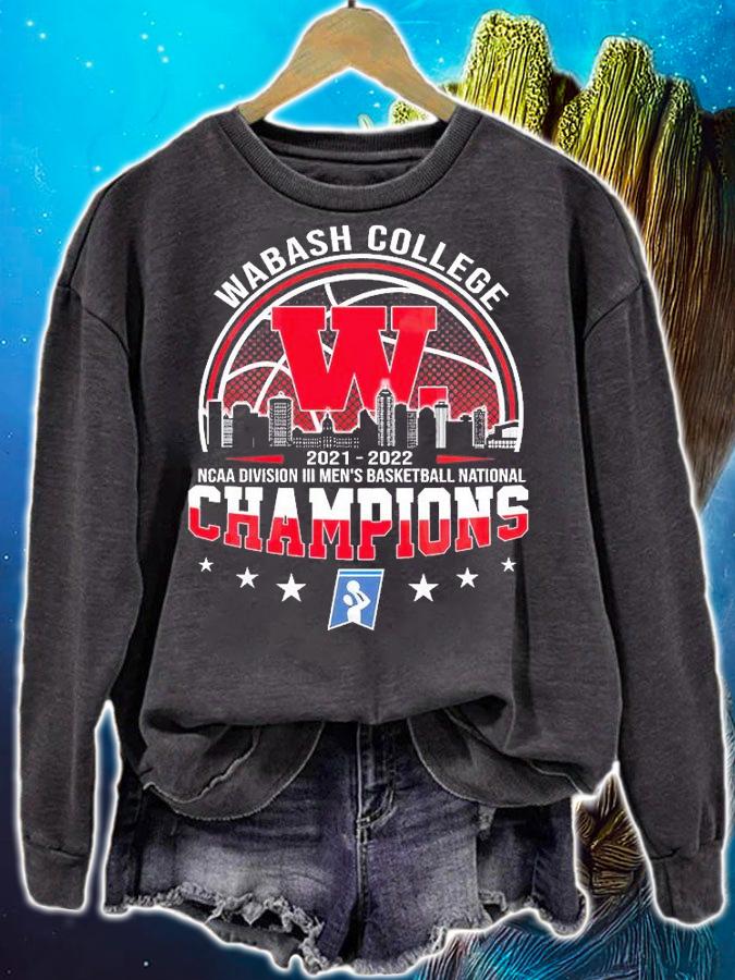 Wabash College 2022 NCAA Division III Men's Basketball National Champions T-Shirt sweatshirt