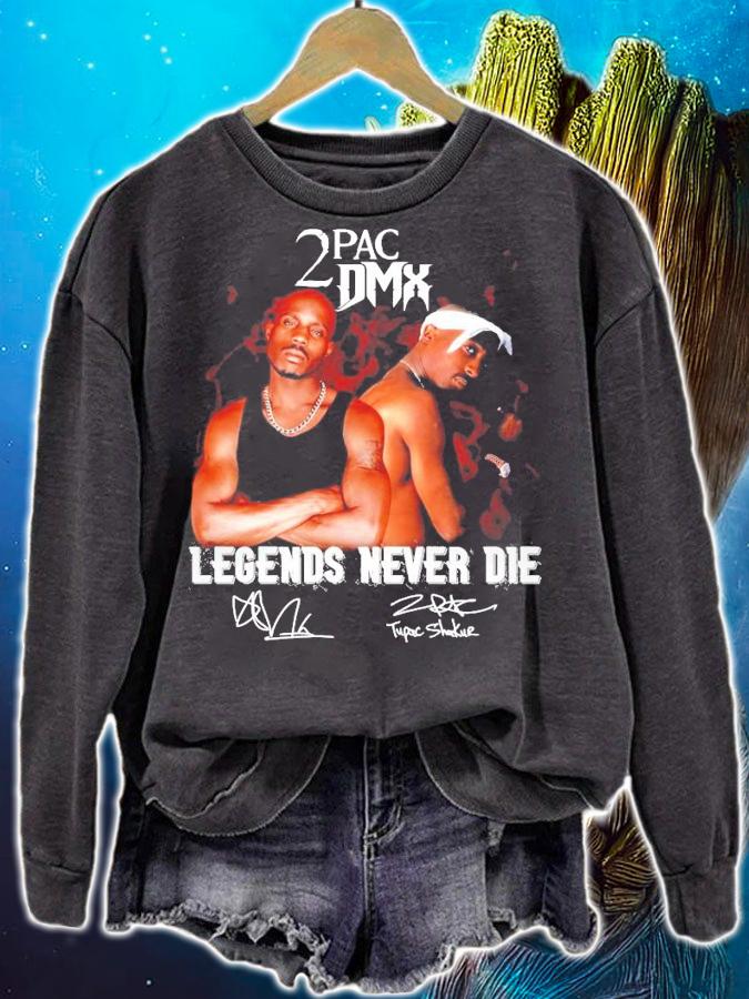 Trending 2PAC DMX Legends never die signature shirt t-shirt sweatshirt