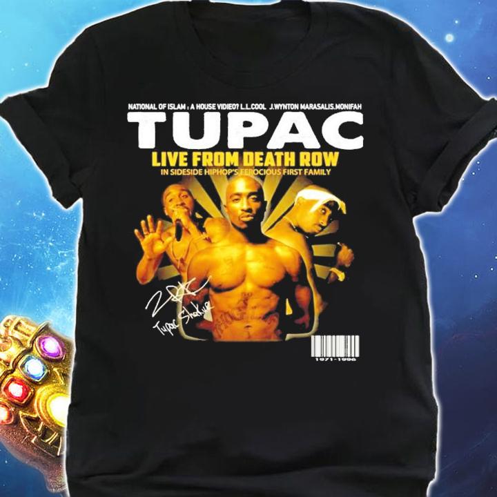 Tupac live from death row signature shirt t-shirt shirt