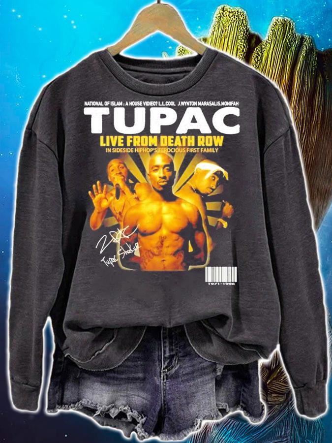 Tupac live from death row signature shirt t-shirt sweatshirt